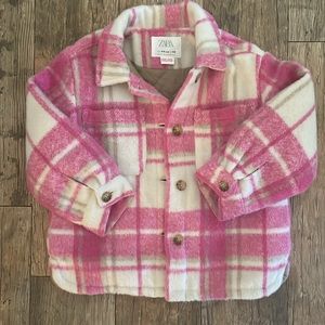 Pink Plaid Girls Zara Jacket